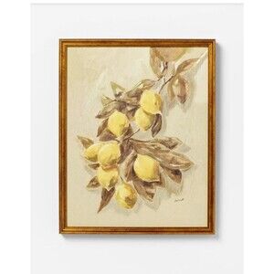 16"x20" Lemons Vintage Framed Wall Art - Threshold™ designer NEW (R2)